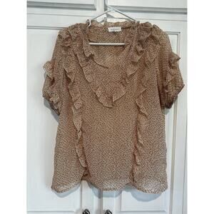 Bohme Top Size Small Boho Flowy Hippie Popover Peasant Shirt Blouse Cottage Core